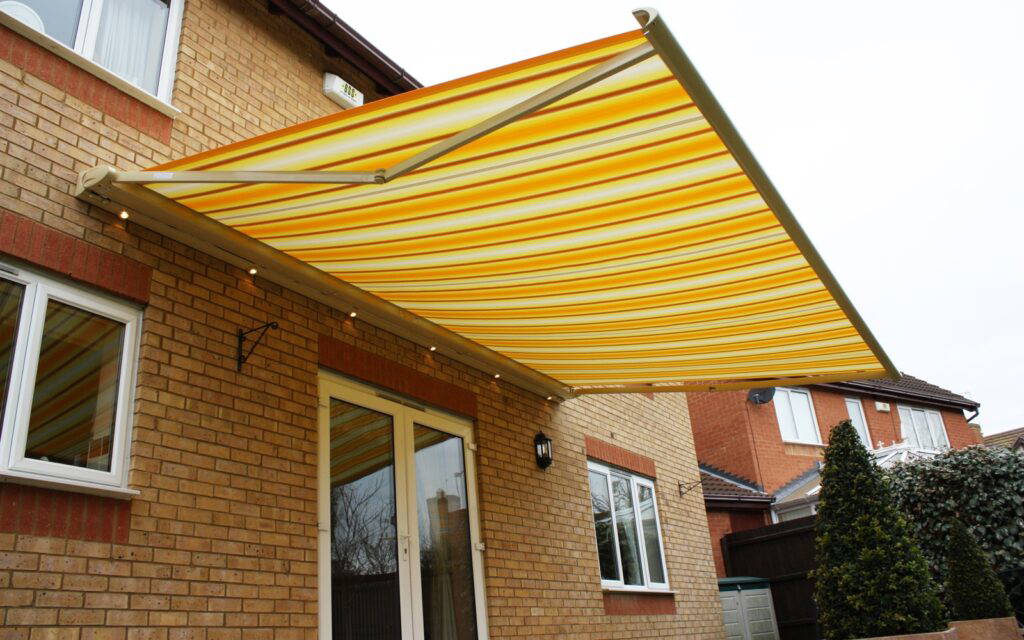 Custom-made awning fitted by Cambridge Awnings in Ely
