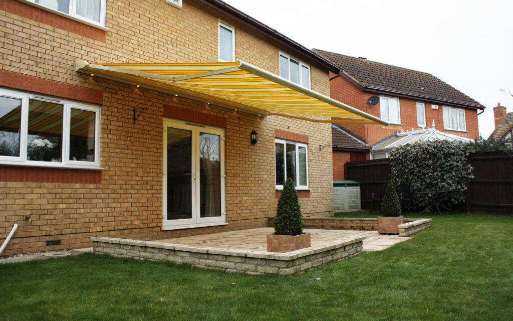 Residential awning installation in Ely
